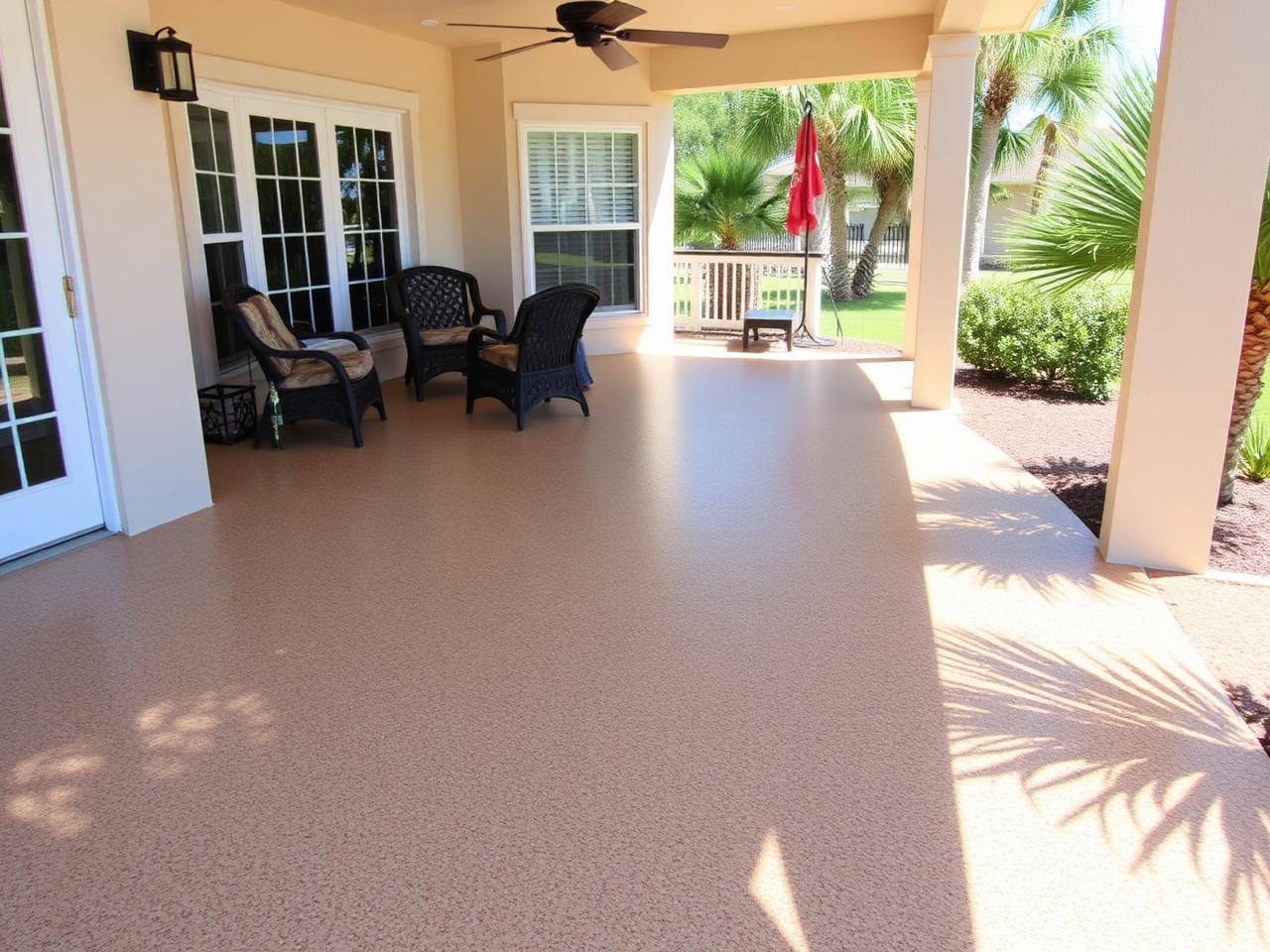 Patio Floor Coatings project by Shoreline Coatings